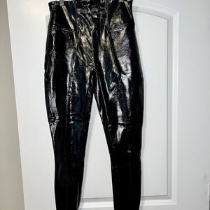 Spanx patent leather leggings, size medium